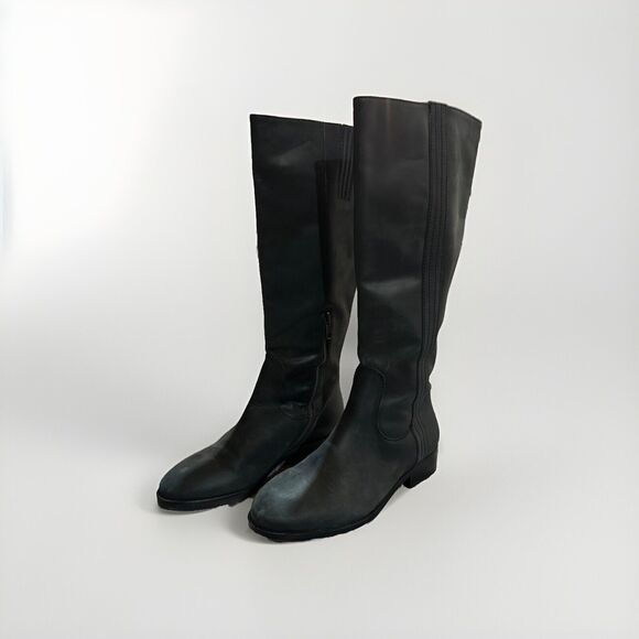Boden Shoes - Boden Black Leather Knee High Riding Boots Classic Equestrian Style Size 6 EU 37